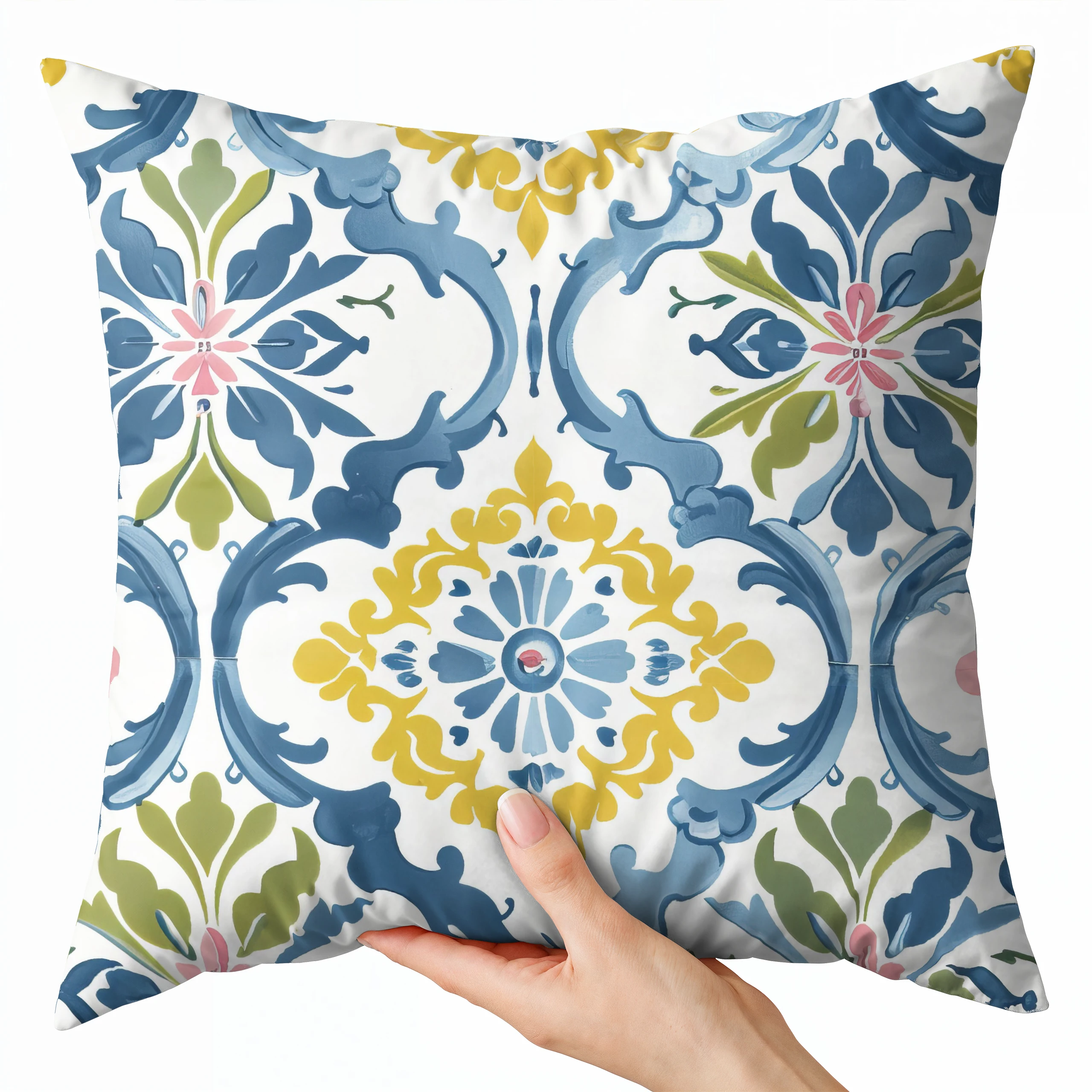 Poszewka dekoracyjna jasiek 50x50 Boho kwiaty