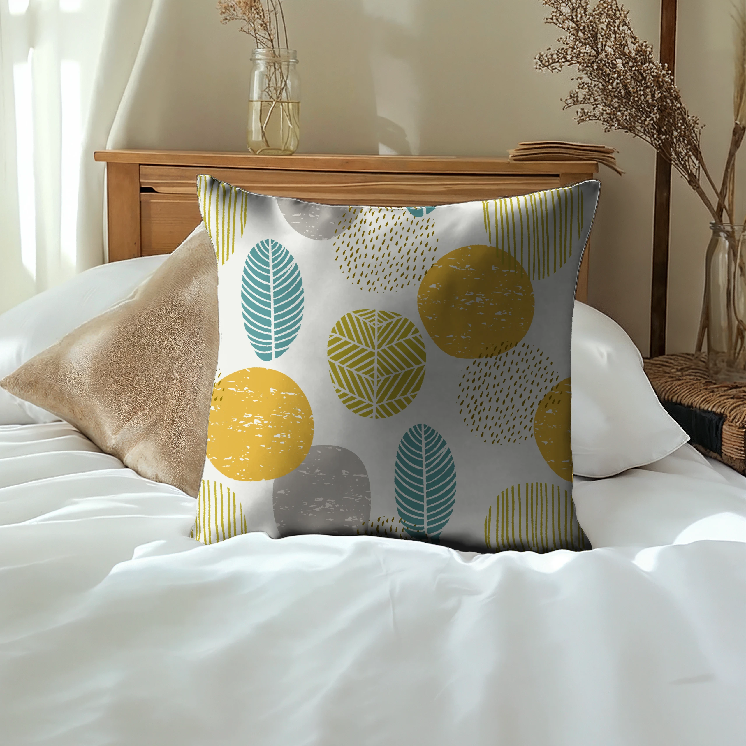 Poszewka na poduszkę 50x50 dekoracyjna jasiek ozdobna wzór poszewki – miniatura