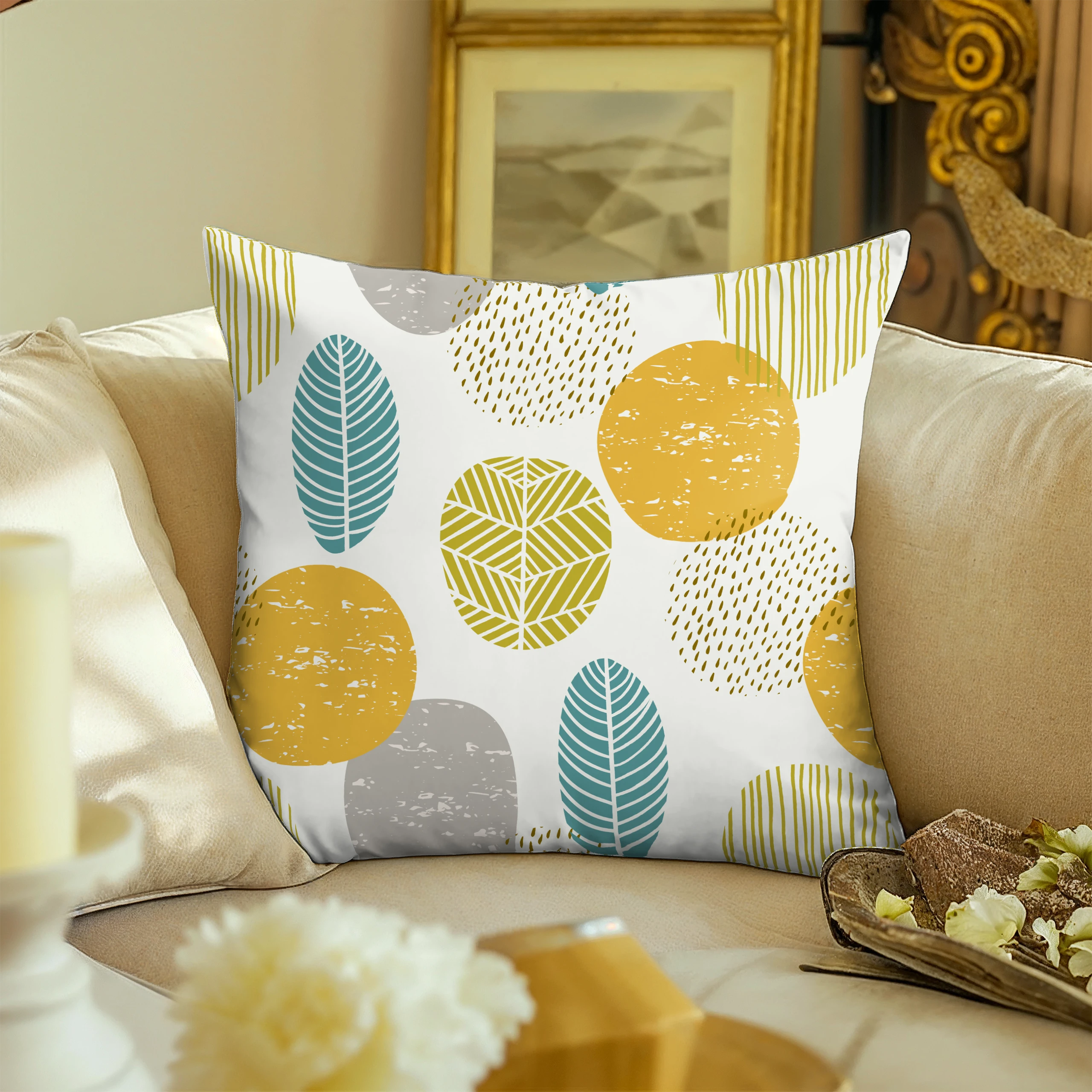 Poszewka na poduszkę 50x50 dekoracyjna jasiek ozdobna wzór poszewki – miniatura