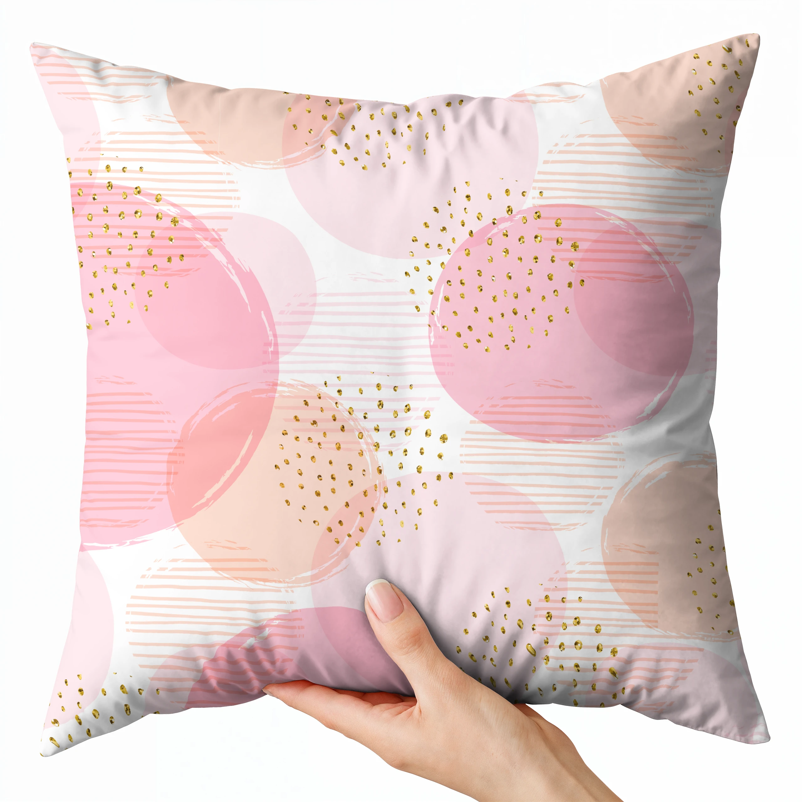 Poszewka na poduszkę 50x50 dekoracyjna jasiek ozdobna wzór poszewki kwiaty – miniatura