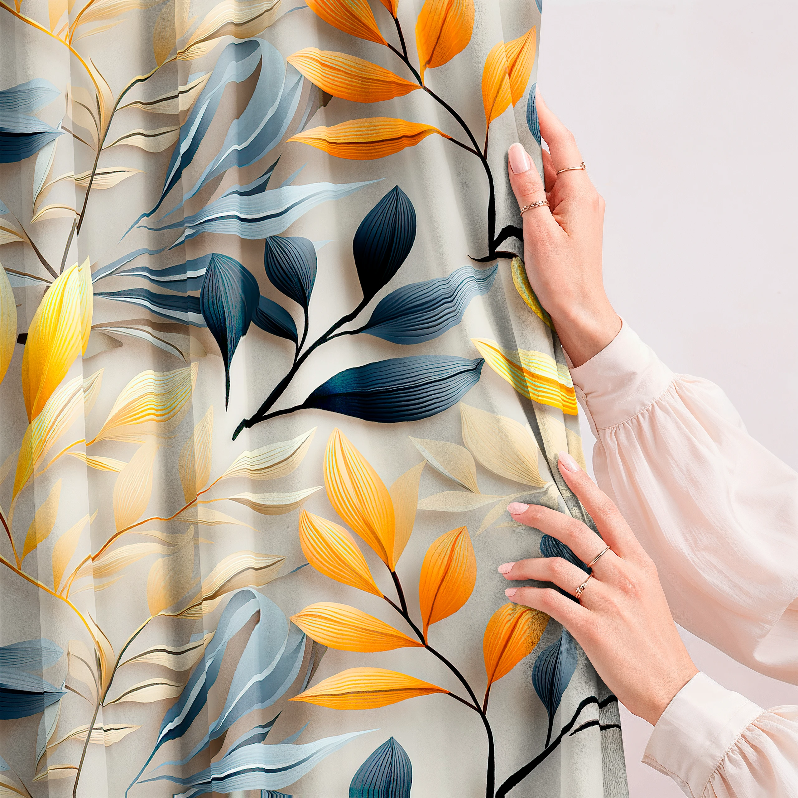 Zasłona do salonu kuchni sypialni żabki taśma 140x270 zasłony gotowe liście