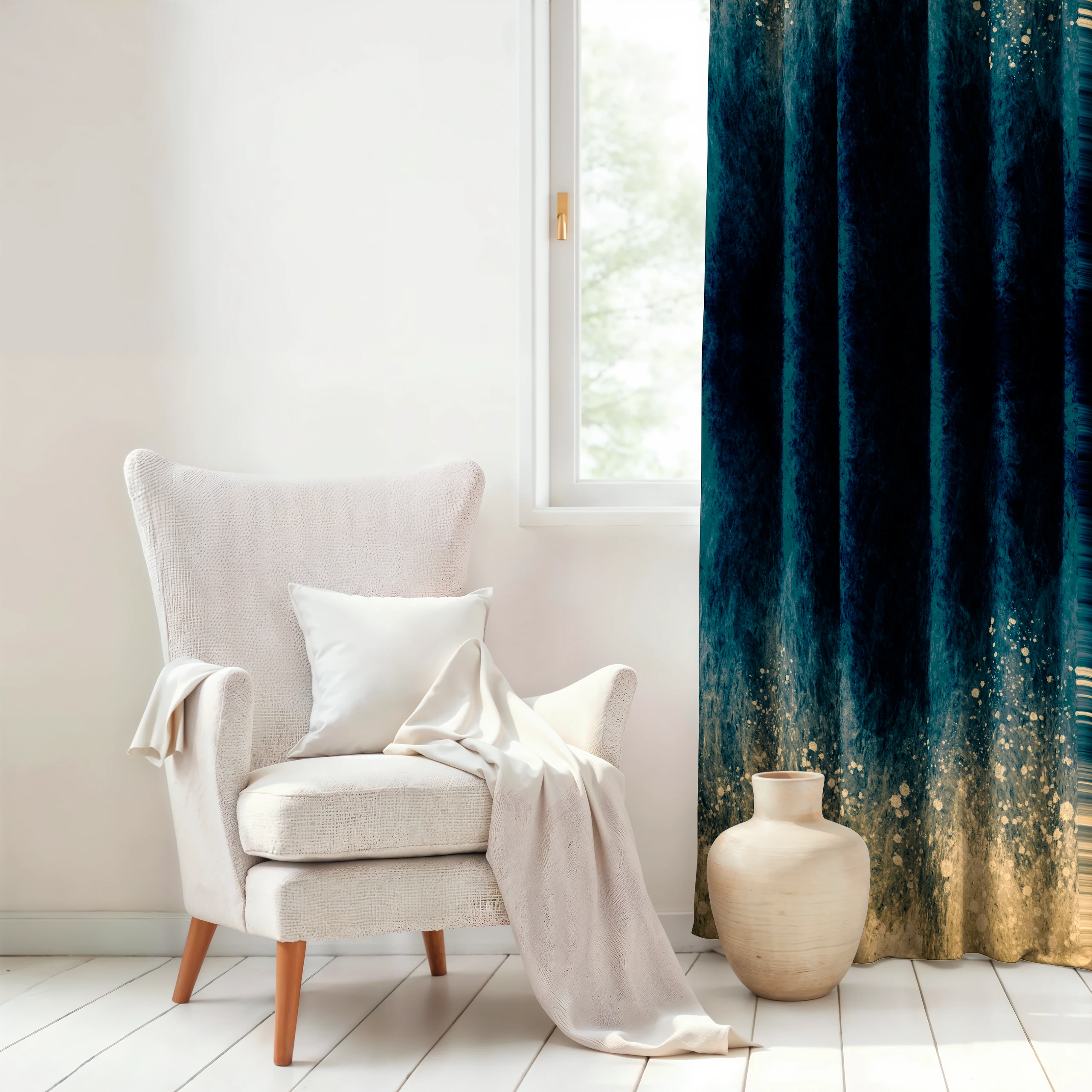 Zasłona do salonu kuchni sypialni żabki taśma 140x270 zasłony gotowe – miniatura