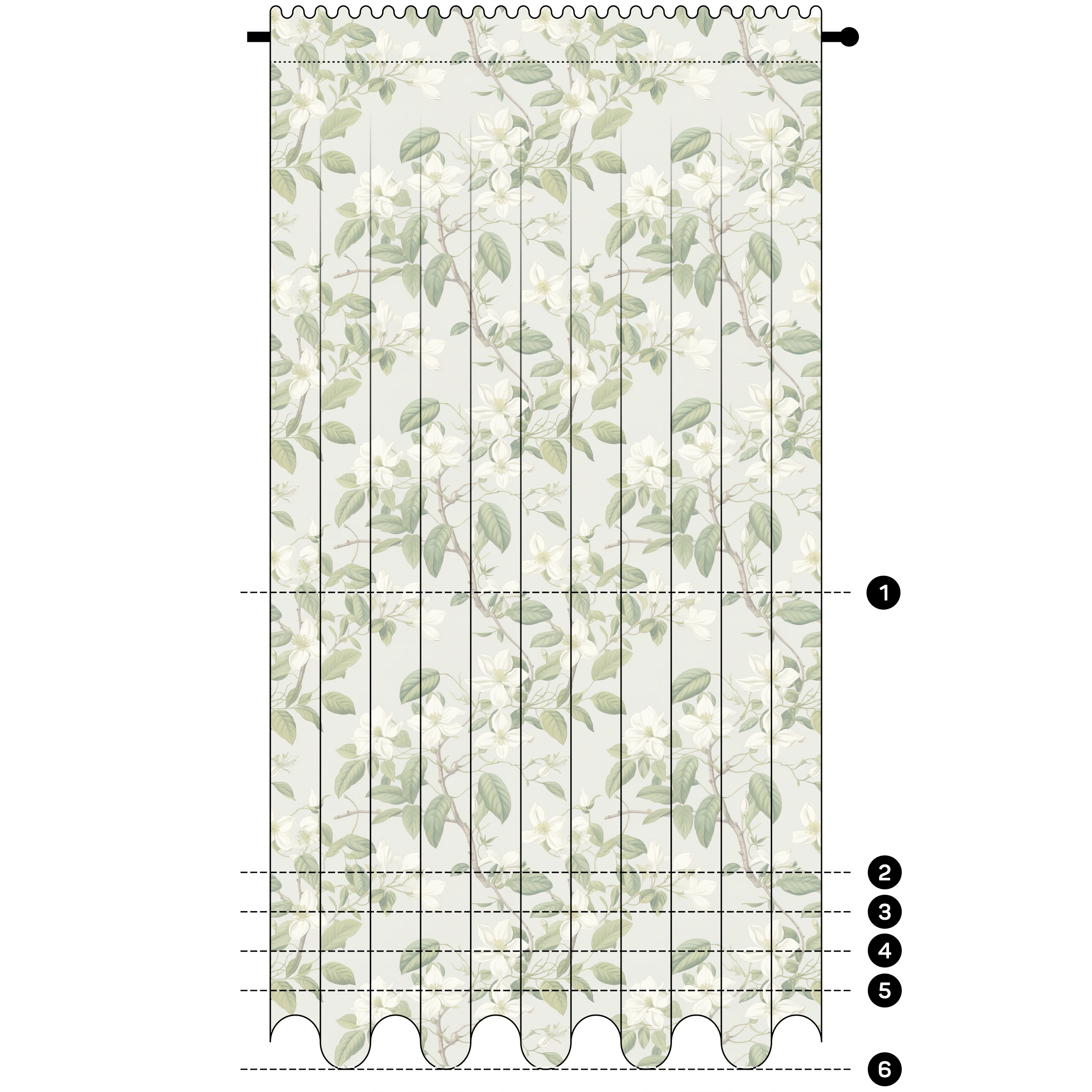 Zasłona do salonu kuchni sypialni żabki taśma 140x270 zasłony gotowe kwiaty – miniatura