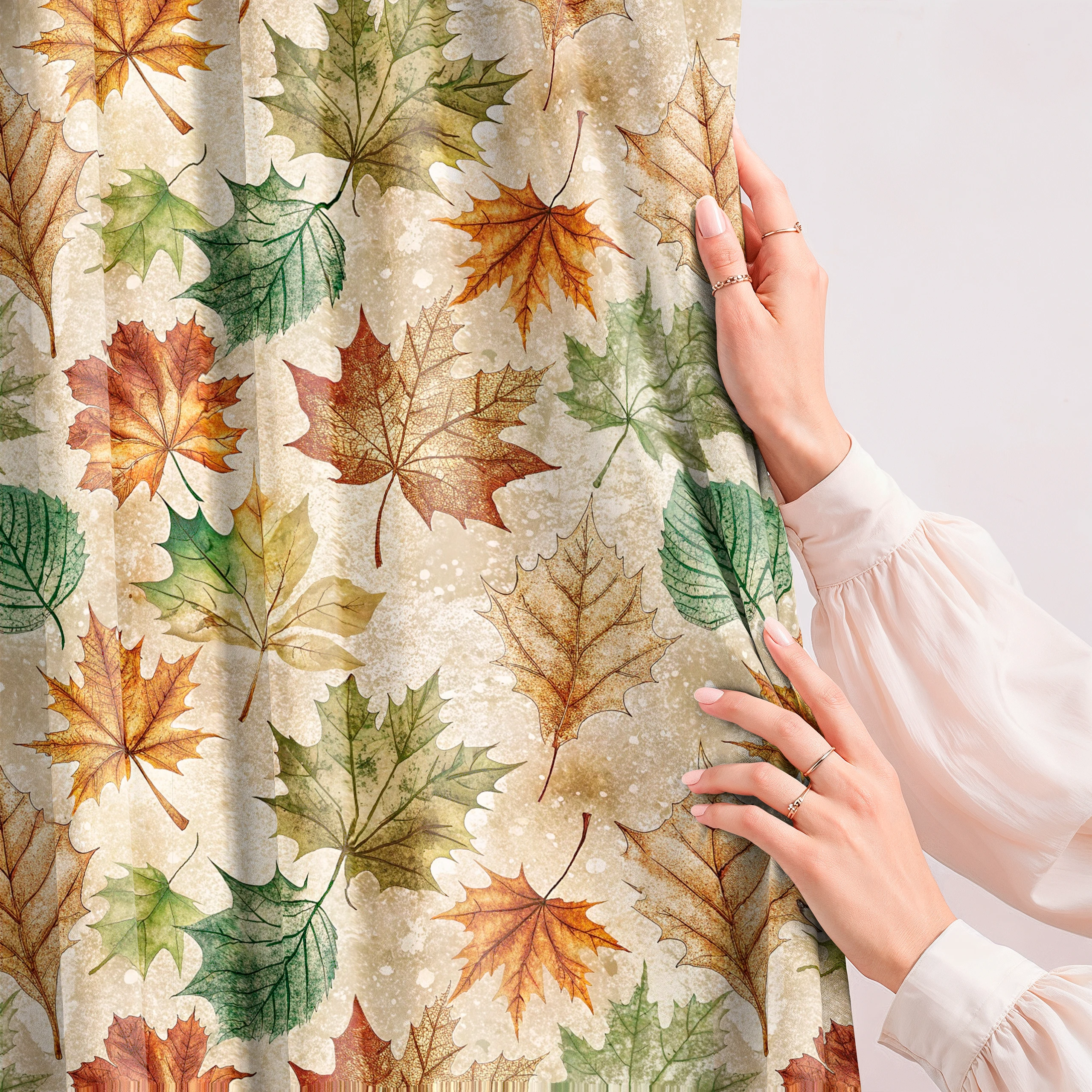 Zasłona do salonu kuchni sypialni żabki taśma 140x270 zasłony gotowe liście