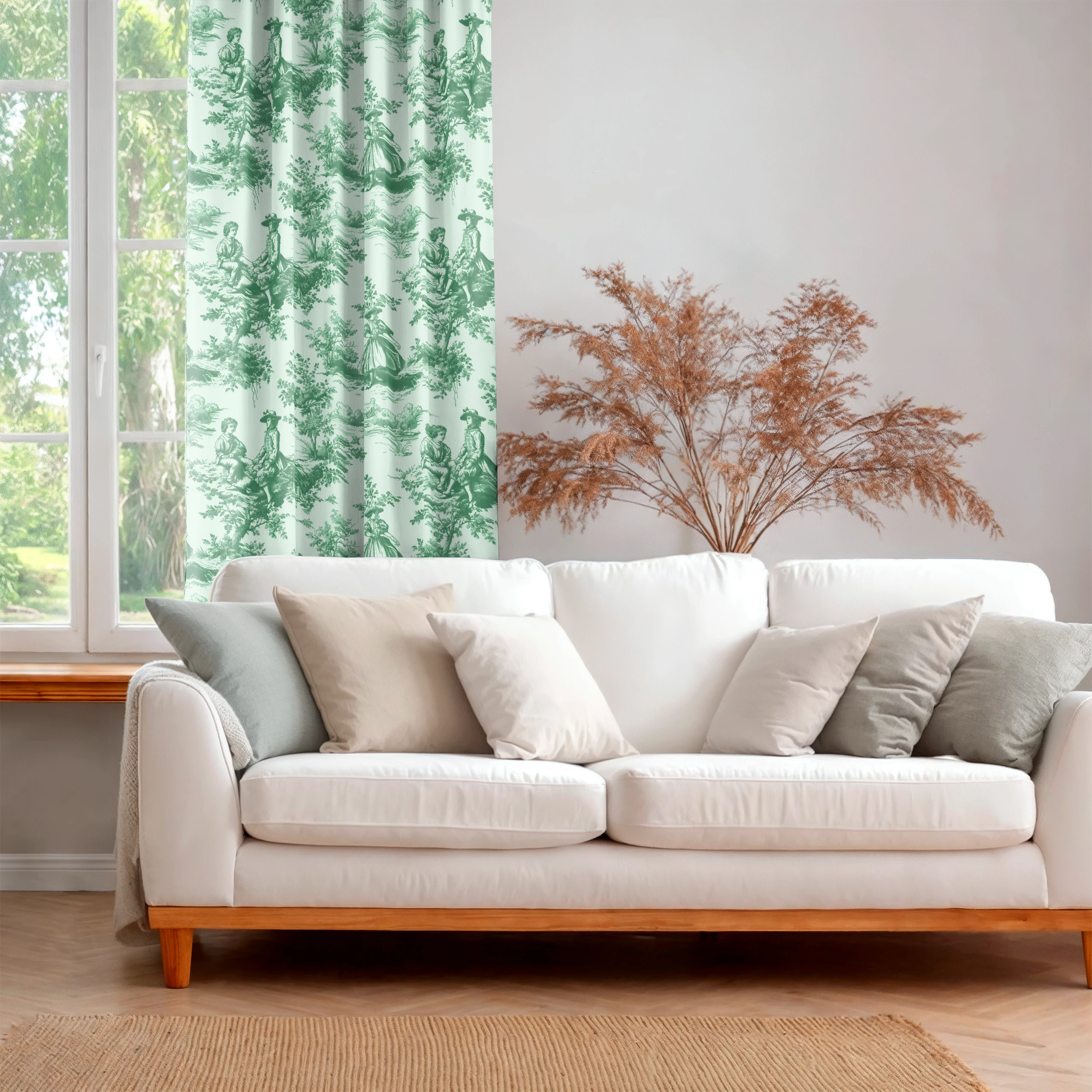 Zasłona do salonu kuchni sypialni żabki taśma 140x270 zasłony gotowe toile – miniatura