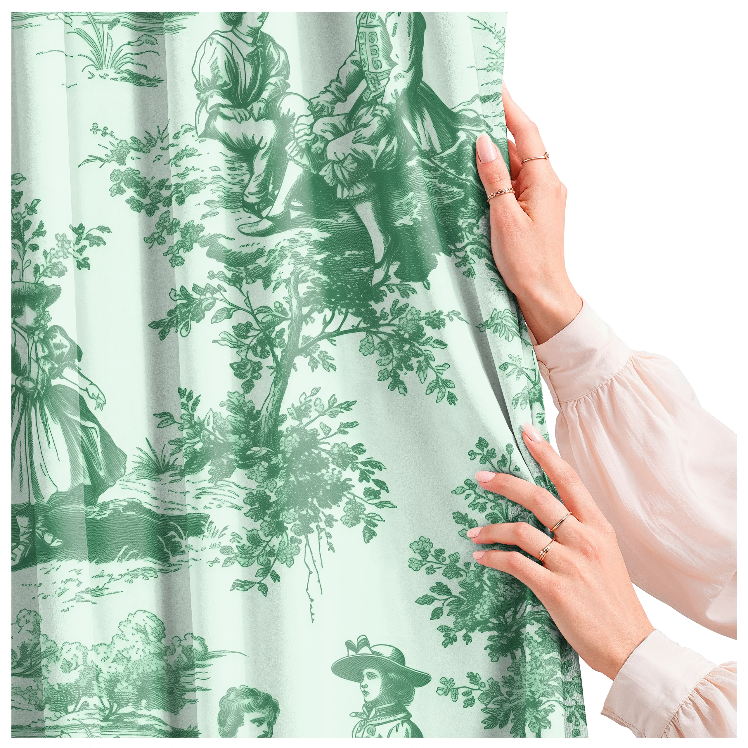 Zasłona do salonu kuchni sypialni żabki taśma 140x270 zasłony gotowe toile – miniatura