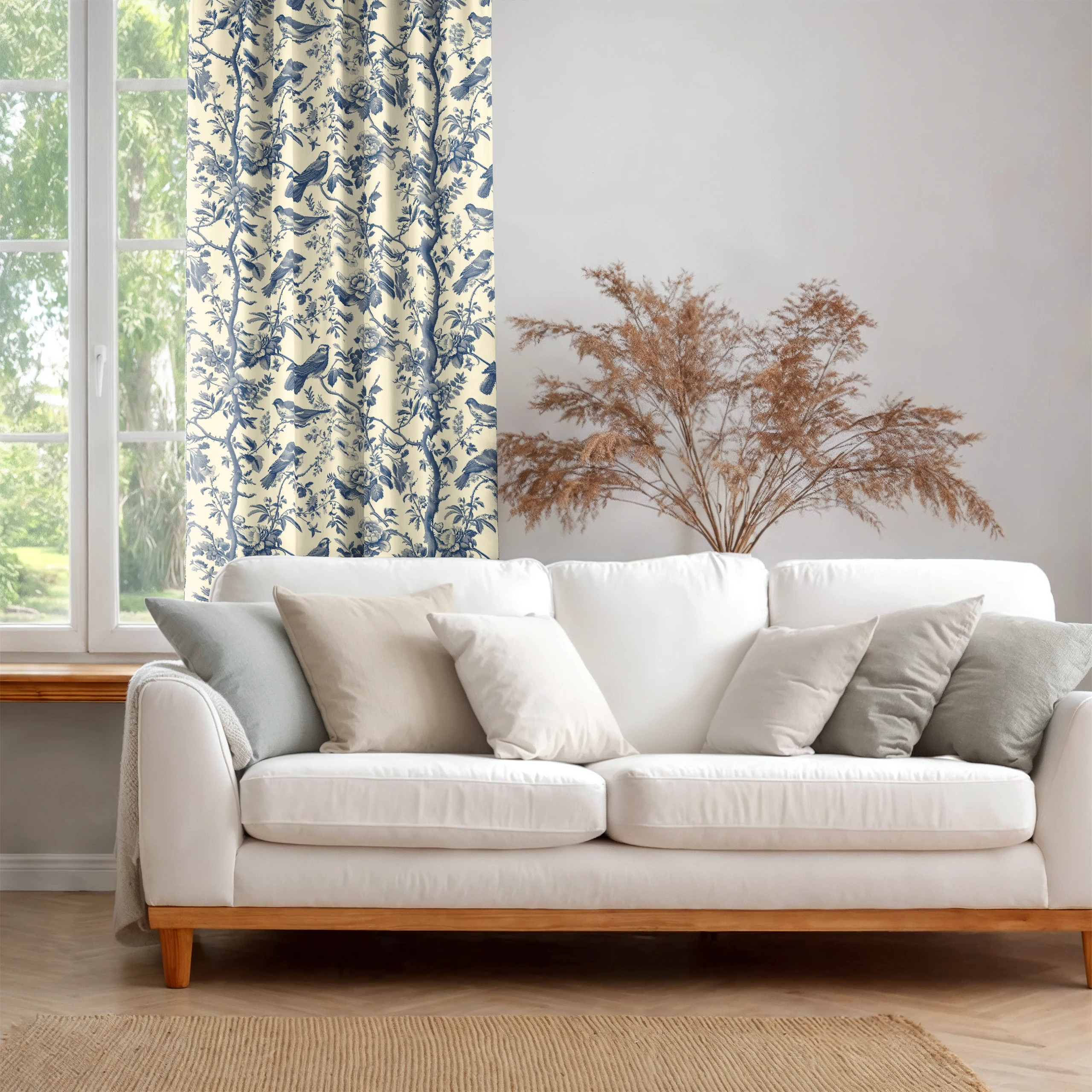 Zasłona do salonu kuchni sypialni żabki taśma 140x270 zasłony gotowe toile – miniatura