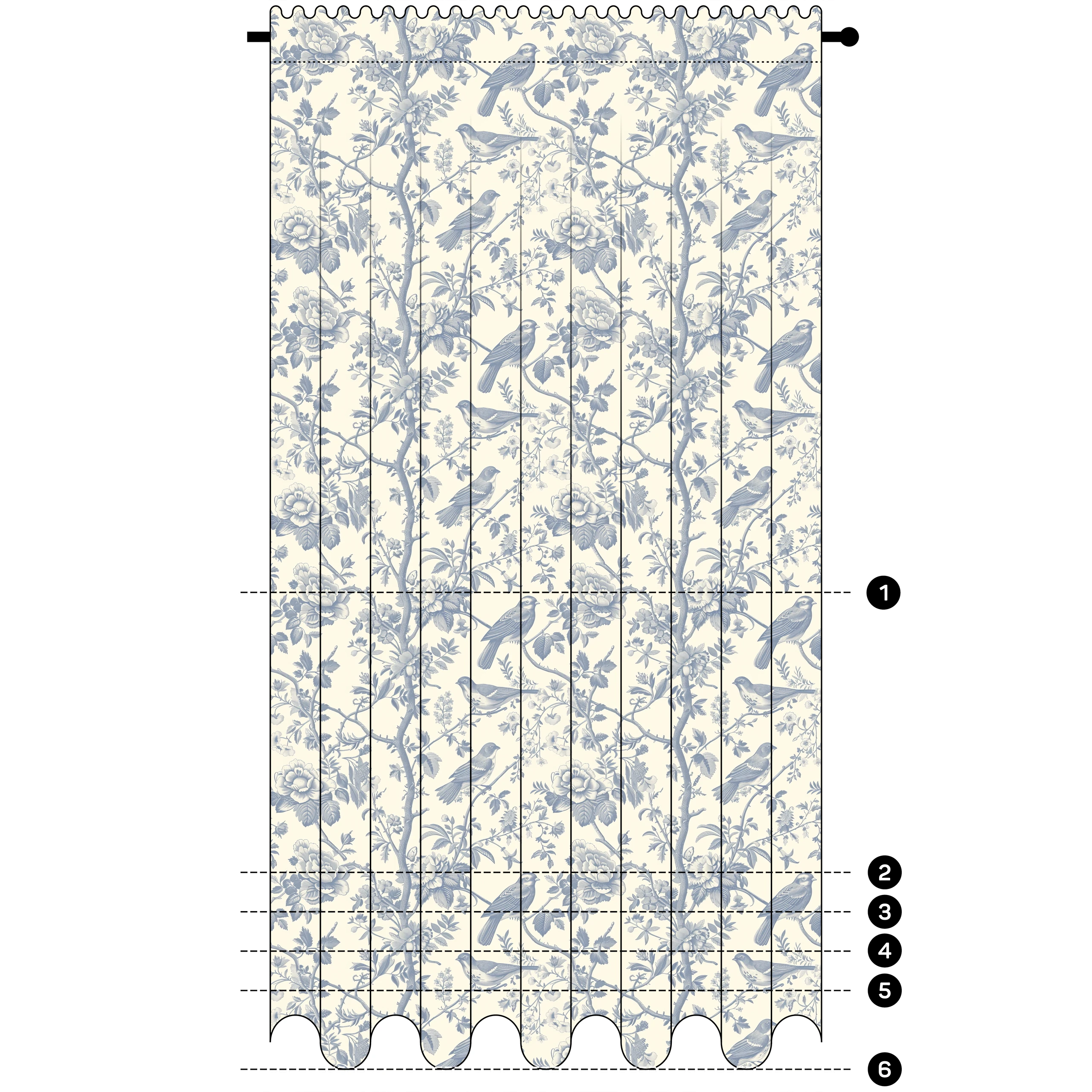 Zasłona do salonu kuchni sypialni żabki taśma 140x270 zasłony gotowe toile – miniatura