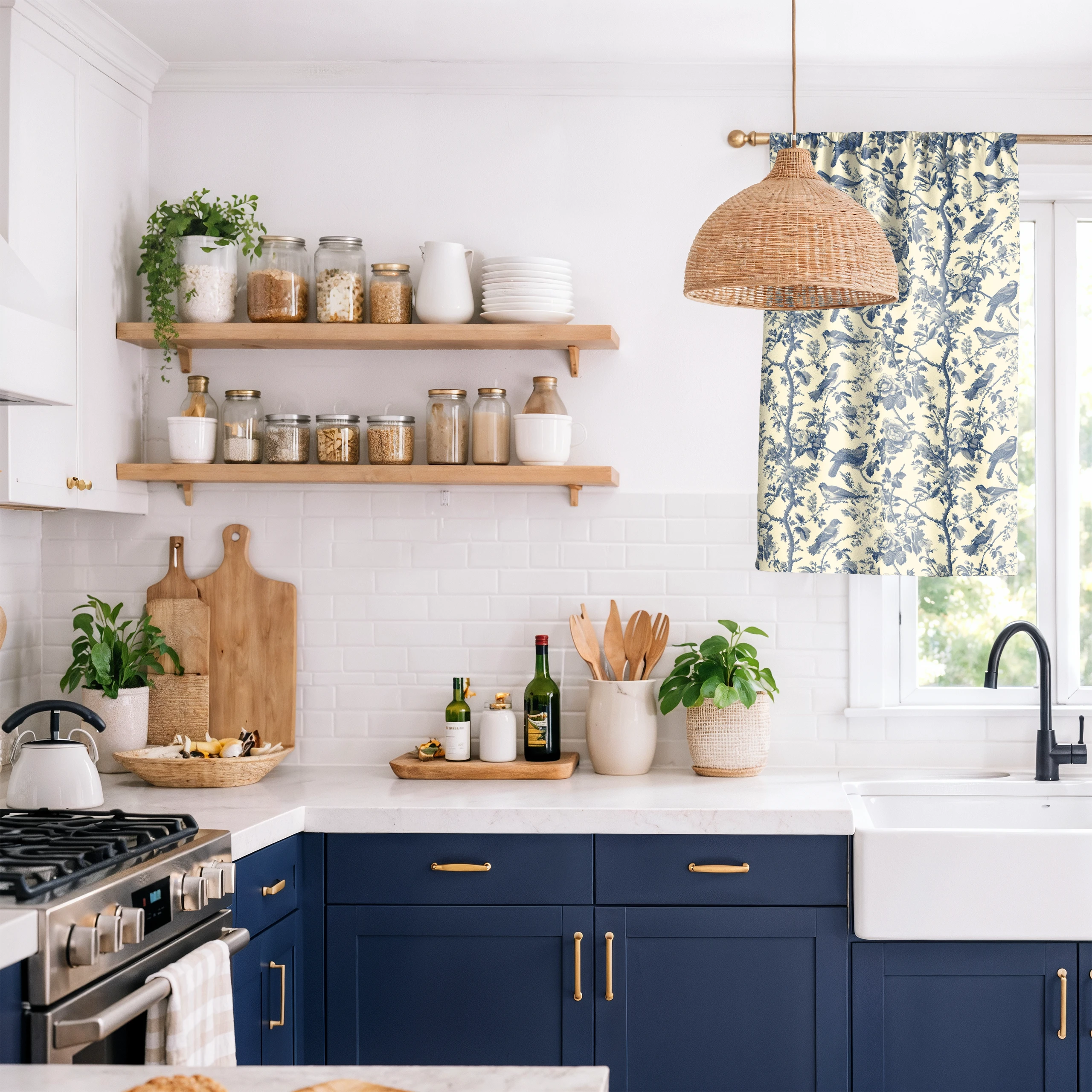 Zasłona do salonu kuchni sypialni żabki taśma 140x270 zasłony gotowe toile – miniatura