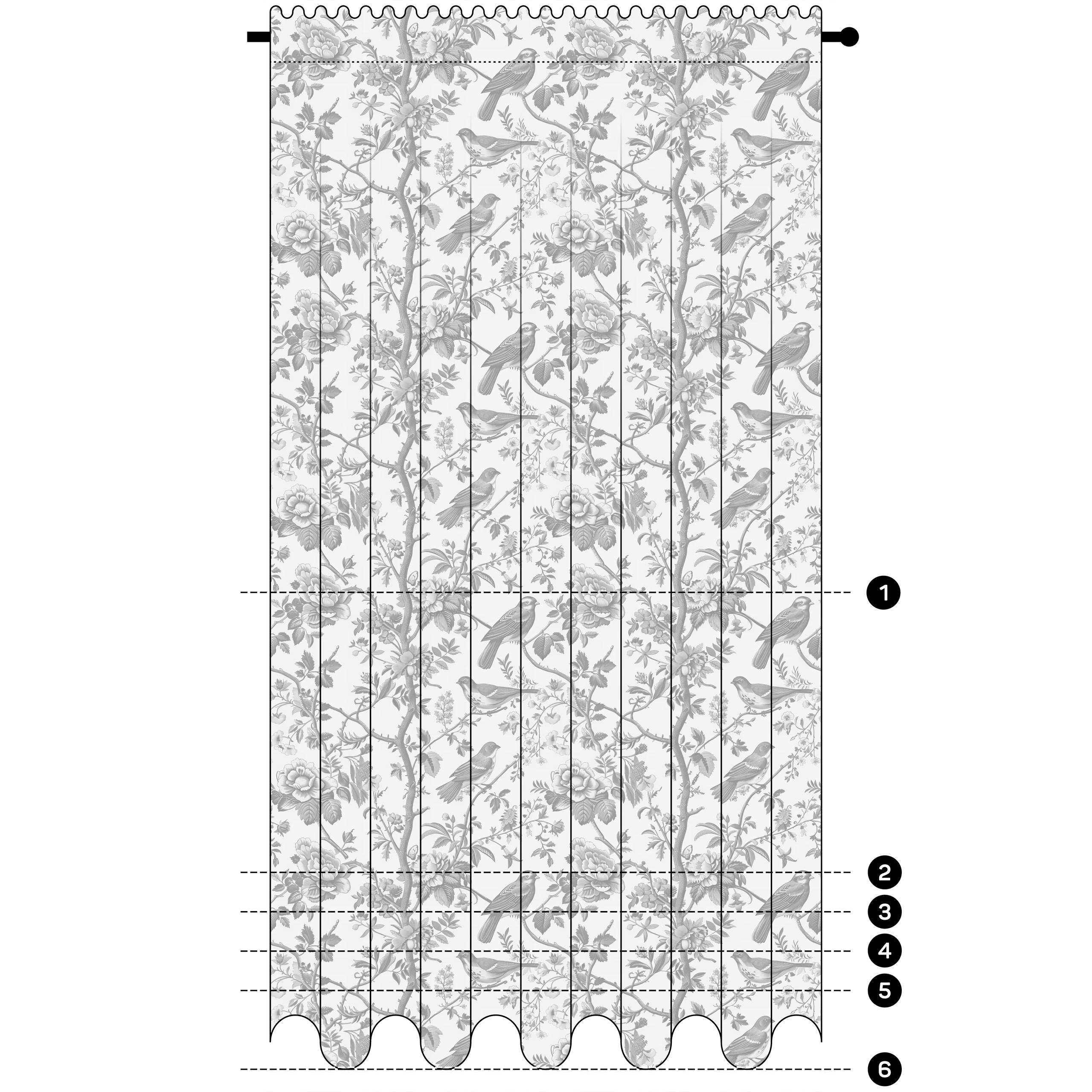Zasłona do salonu kuchni sypialni żabki taśma 140x270 zasłony gotowe toile – miniatura