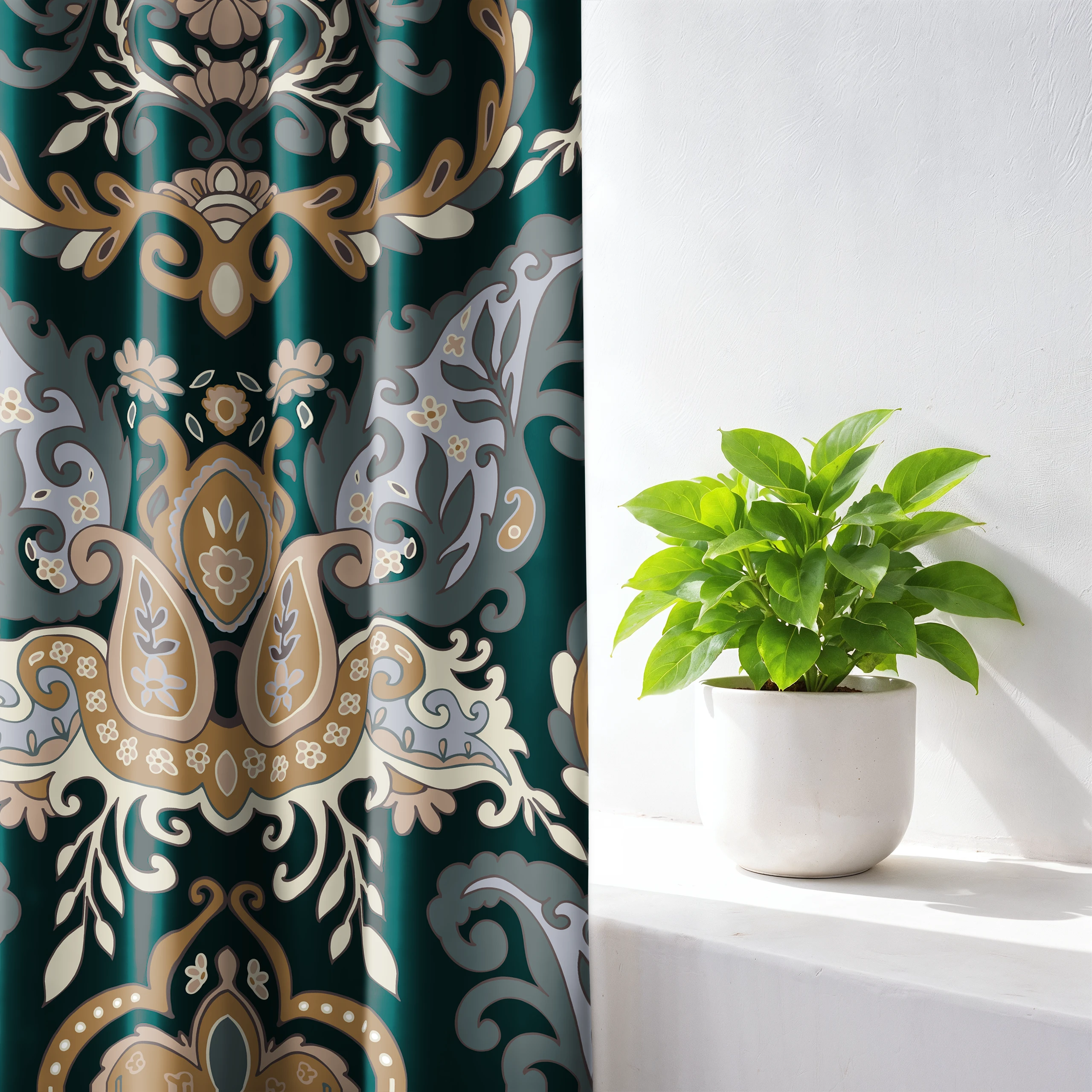 Zasłona do salonu kuchni sypialni żabki taśma 140x270 zasłony gotowe – miniatura