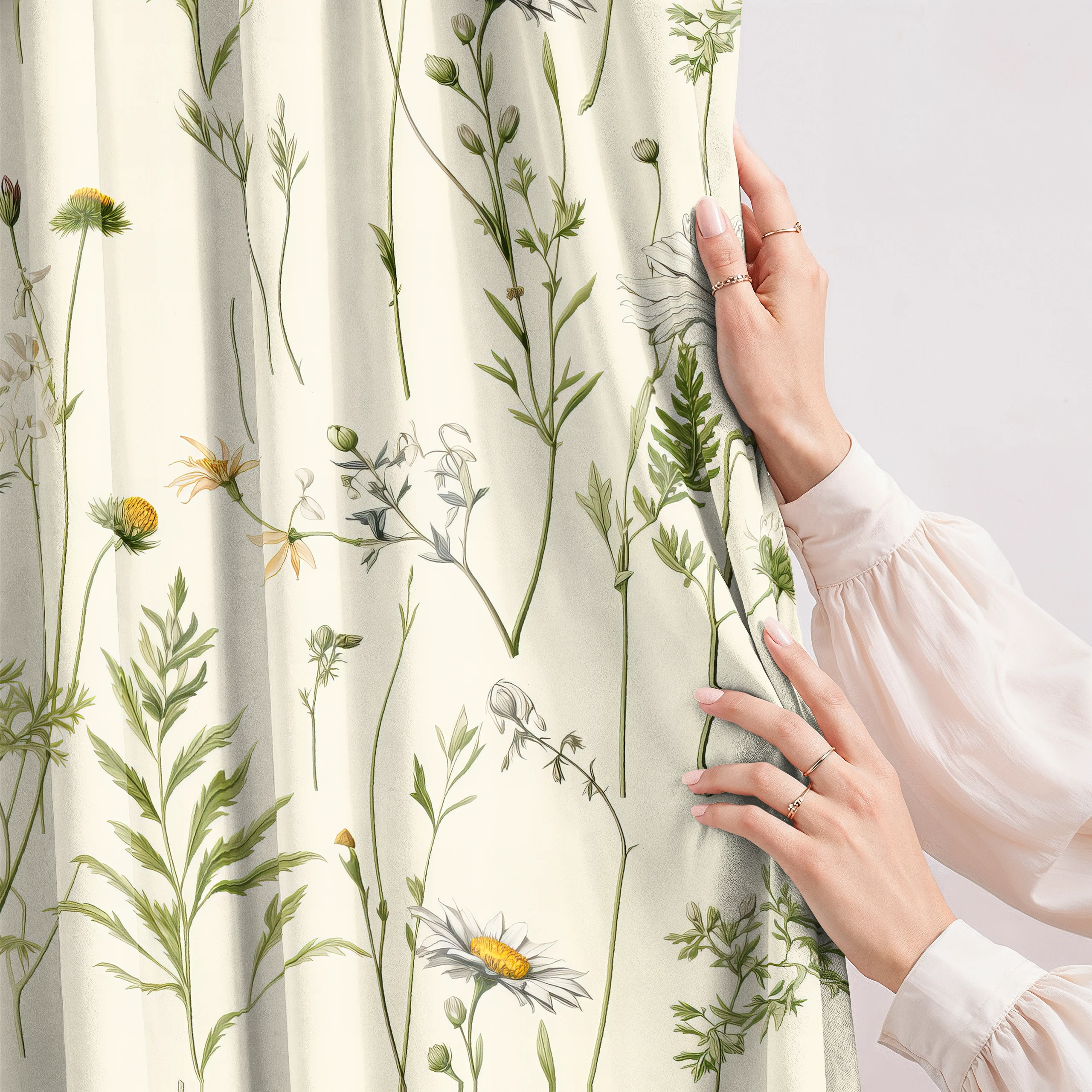 Zasłona do salonu kuchni sypialni żabki taśma 140x270 zasłony gotowe kwiaty