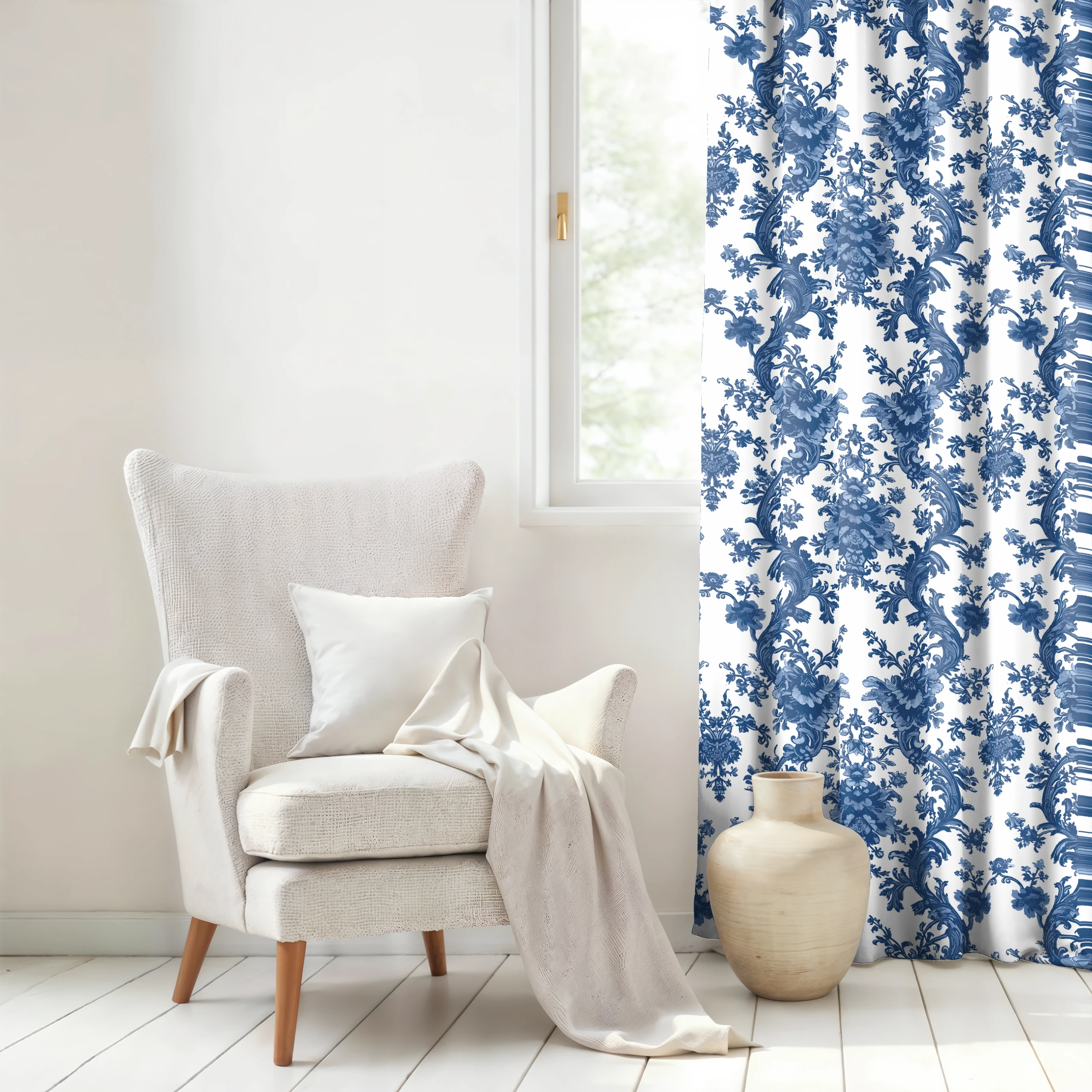 Zasłona do salonu kuchni sypialni żabki taśma 140x270 zasłony gotowe toile – miniatura