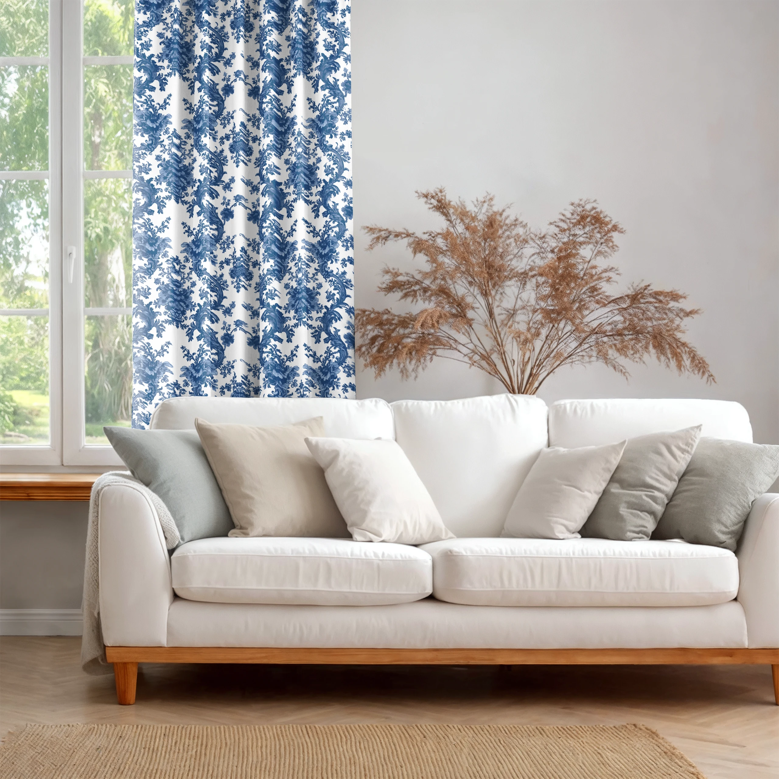 Zasłona do salonu kuchni sypialni żabki taśma 140x270 zasłony gotowe toile – miniatura