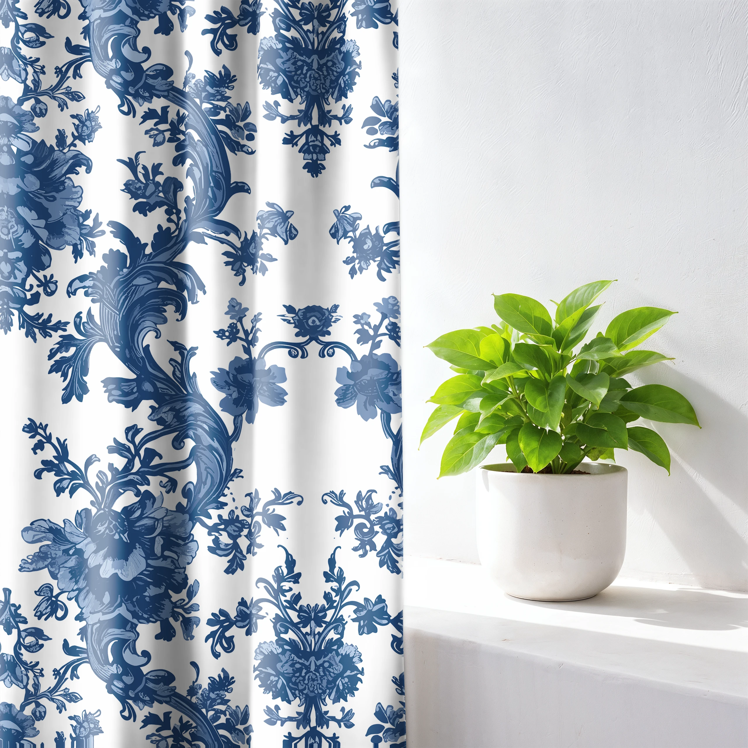 Zasłona do salonu kuchni sypialni żabki taśma 140x270 zasłony gotowe toile – miniatura