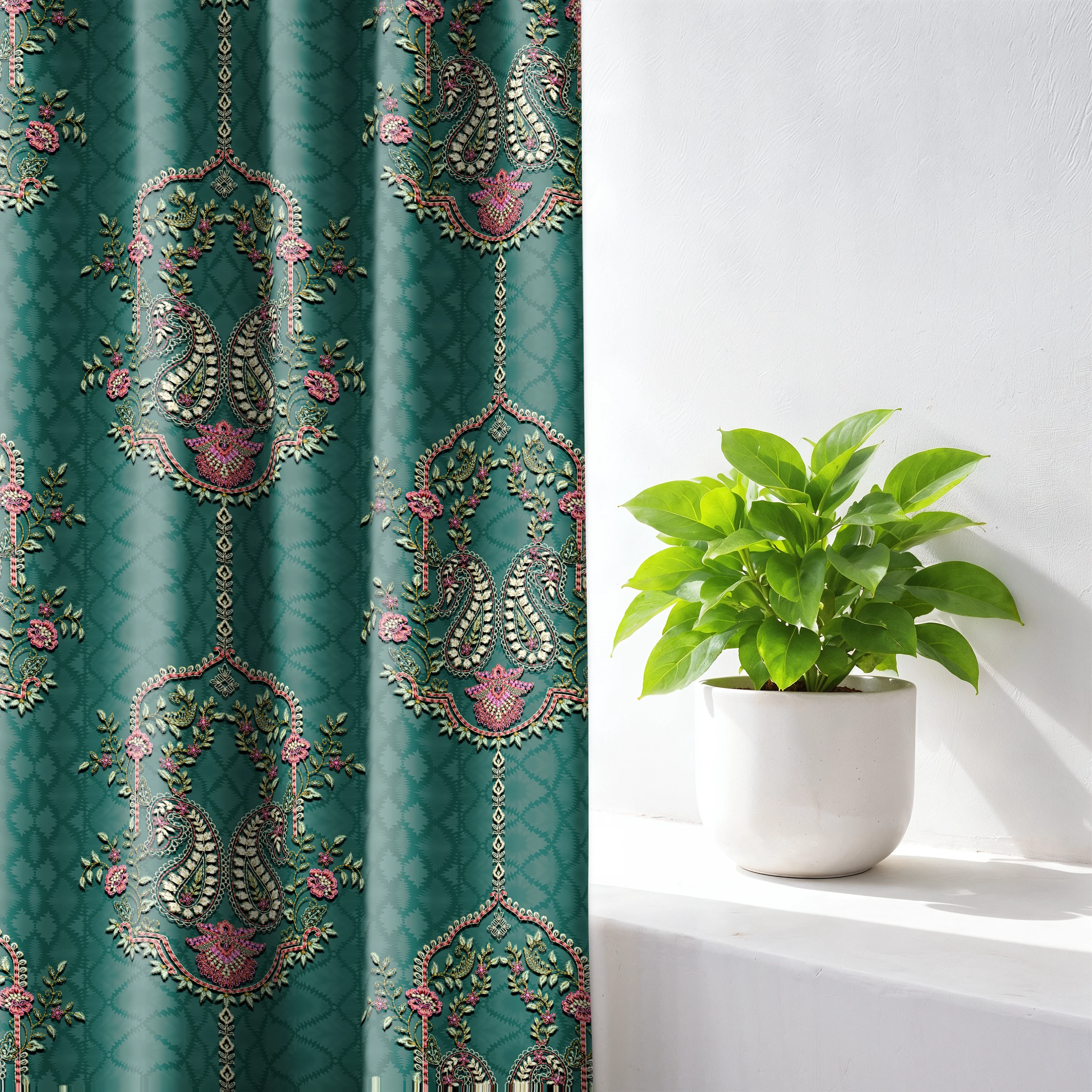 Zasłona do salonu kuchni sypialni żabki taśma 140x270 zasłony gotowe – miniatura