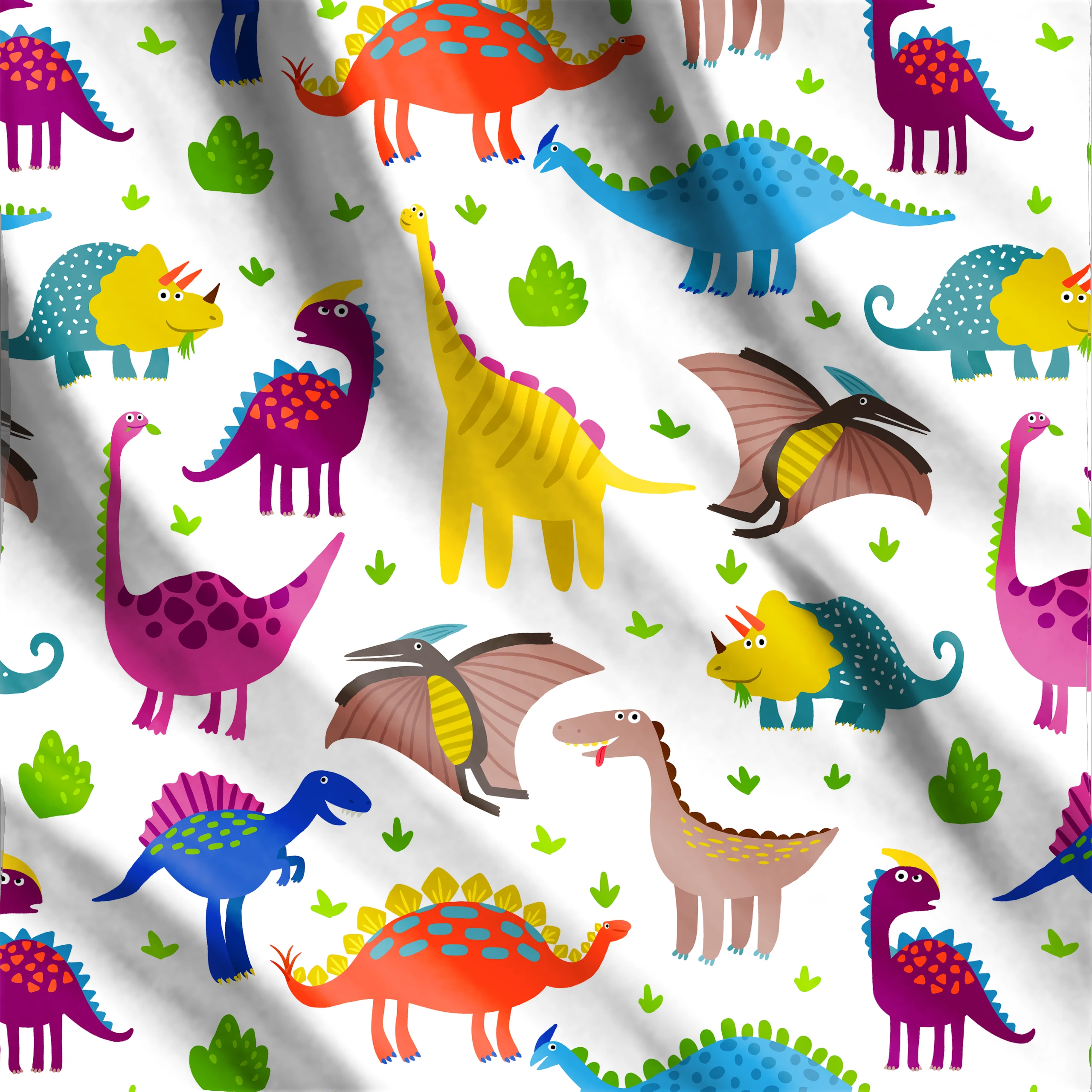 Zasłona do pokoju dziecięcego chłopca dziewczynki taśmą zasłonka dinozaury – miniatura